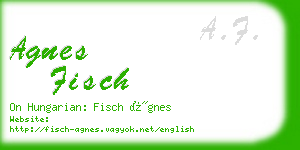 agnes fisch business card